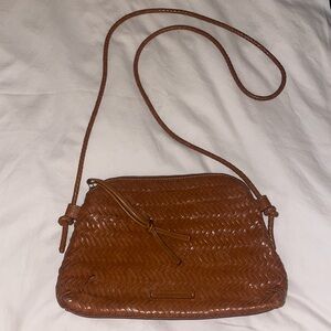 Brown Leather Woven Crossbody Bag - Loeffler Randall